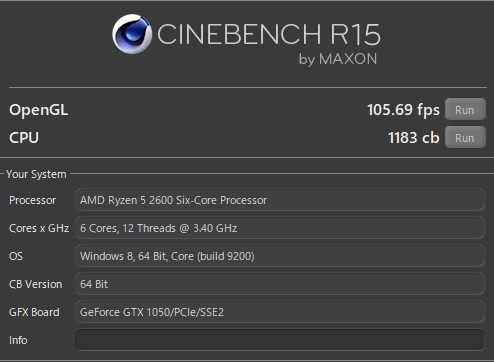 LITTLEGEAR a340BA1　CINEBENCH　GPU
